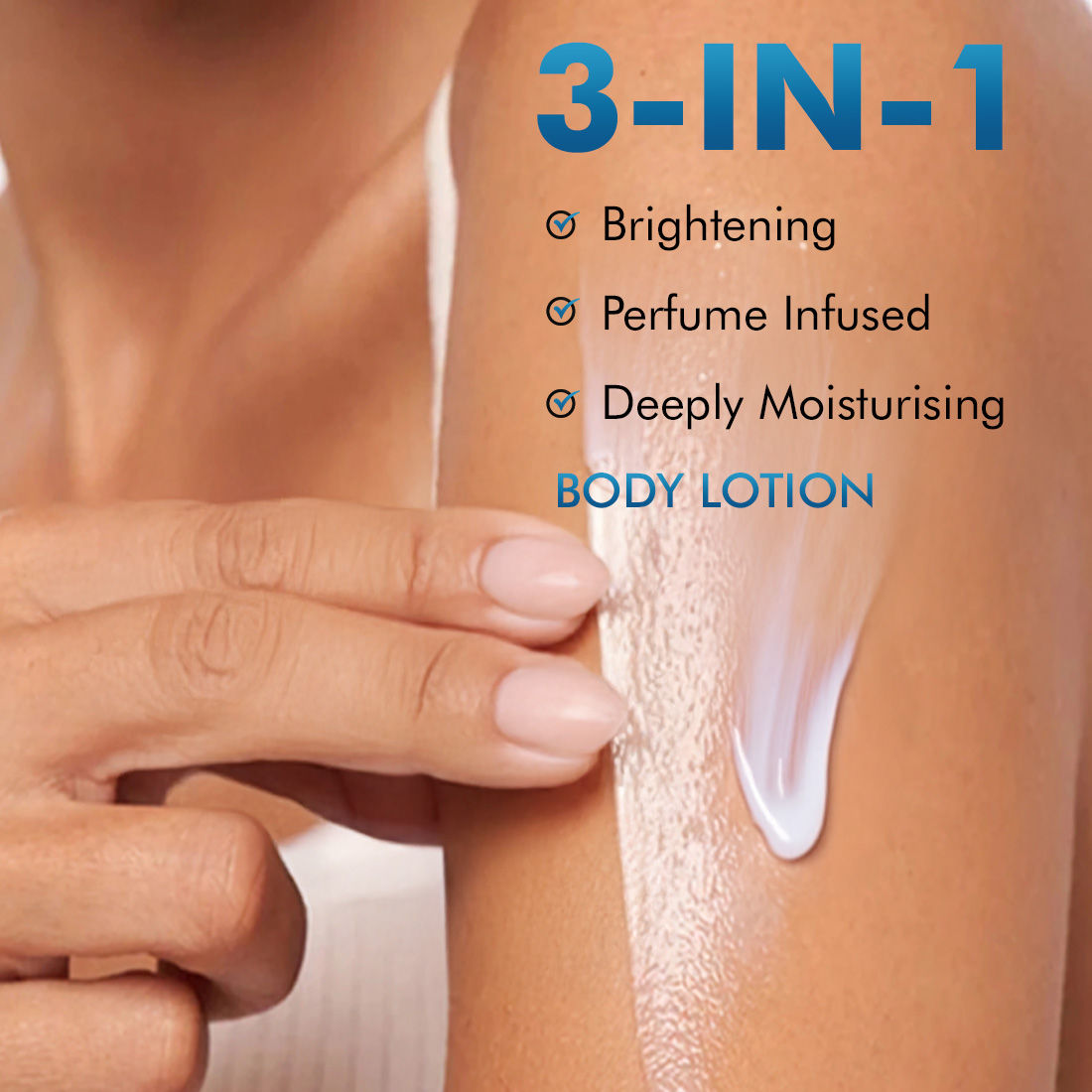 By The Blues Perfume Body Lotion With 5% Brightening Niacinamide-Gluta Aqua Woody Scent