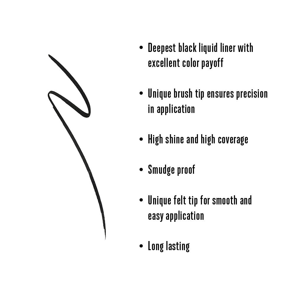 Absolute Gloss Artist Eye Liner, Long Lasting, Smudgeproof - Black