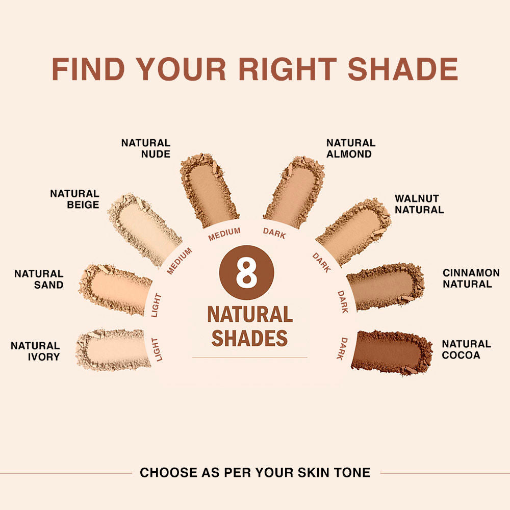 9 To 5 Unreal Dual Cover Pressed Powder, 2 In 1 Compact + Foundation