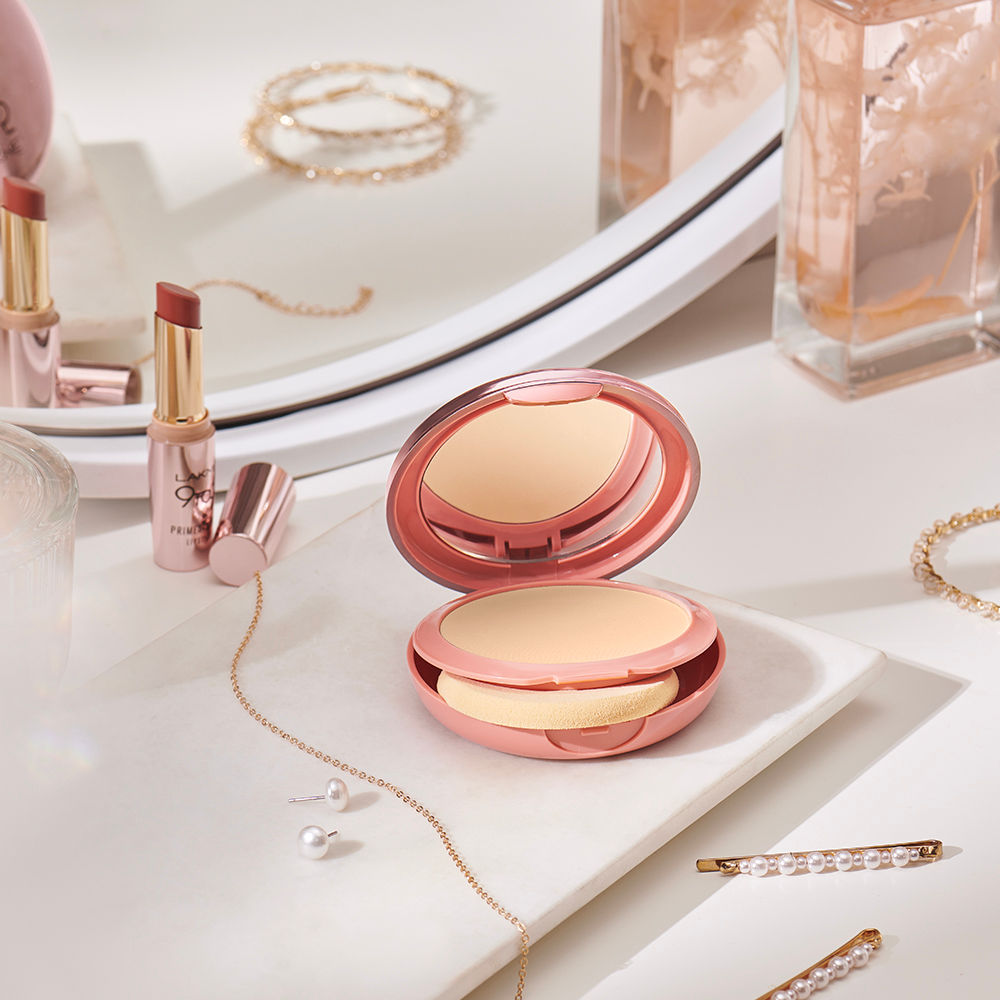9 To 5 Unreal Dual Cover Pressed Powder, 2 In 1 Compact + Foundation