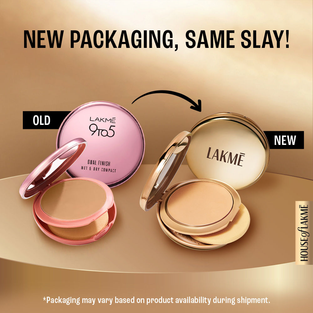 9 To 5 Unreal Dual Cover Pressed Powder, 2 In 1 Compact + Foundation