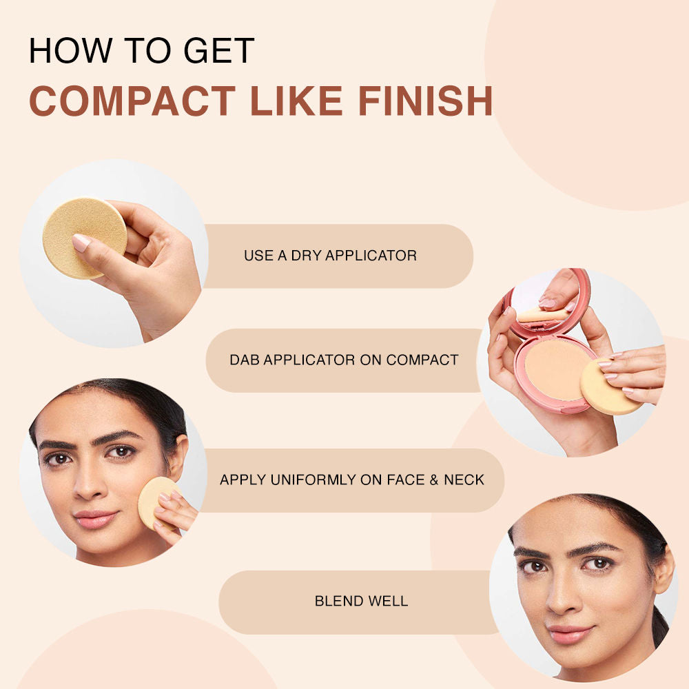 9 To 5 Unreal Dual Cover Pressed Powder, 2 In 1 Compact + Foundation