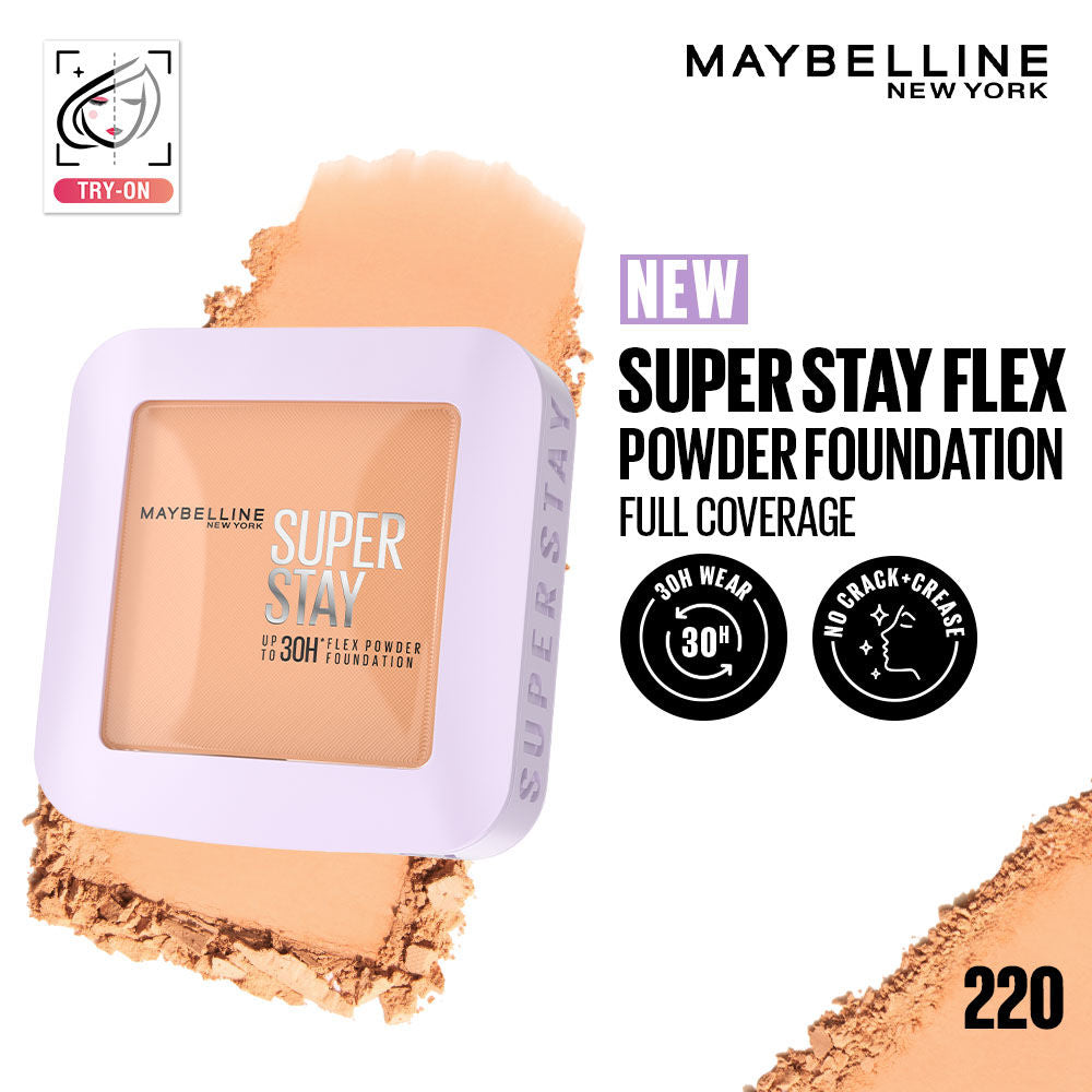 Super Stay Flex Powder Foundation Compact-30H Full Cover-for Oily Skin - 220