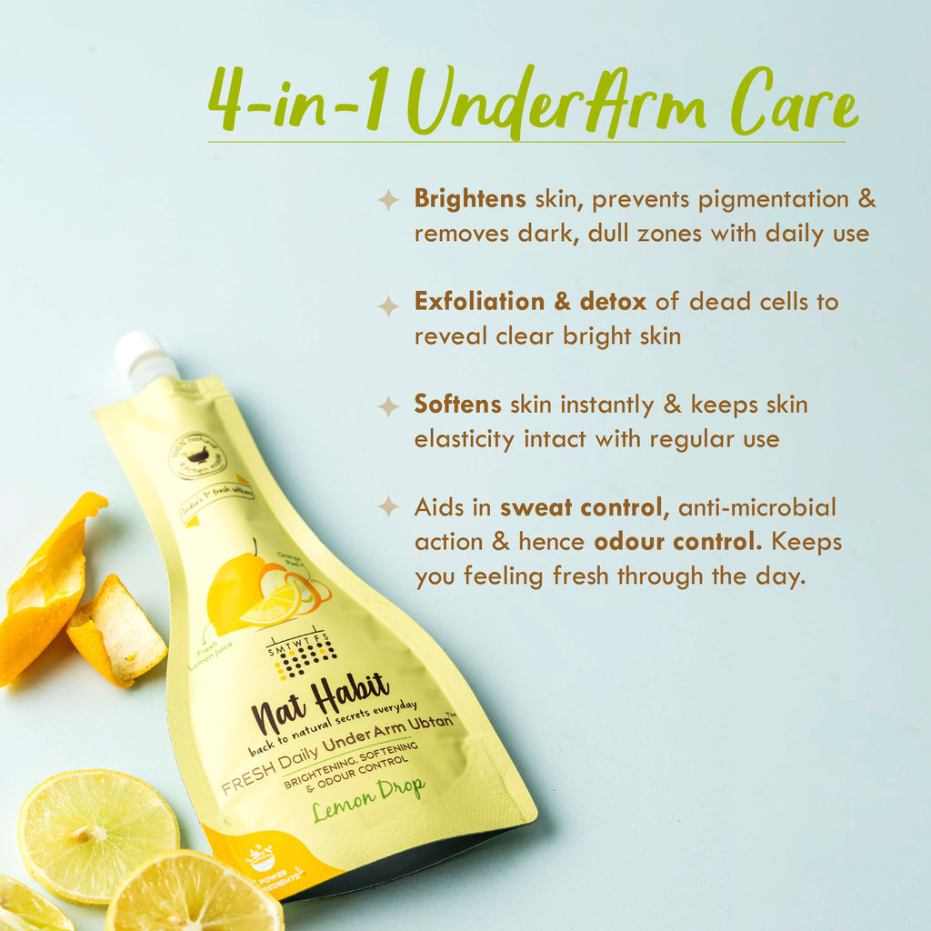 Fresh Lemon Drop Underarm Ubtan 4-in-1 Scrub