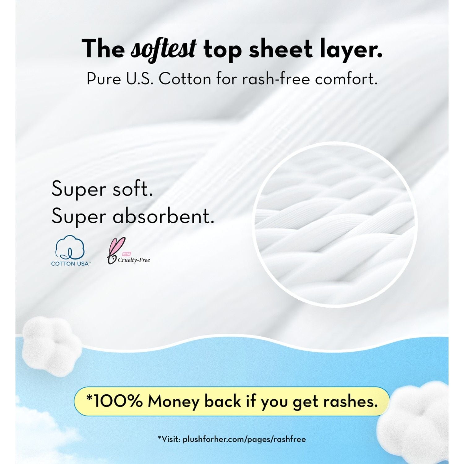 100% US Cotton 20 XXL 320 mm + 2 Liners Heavy Flow Sanitary Pads