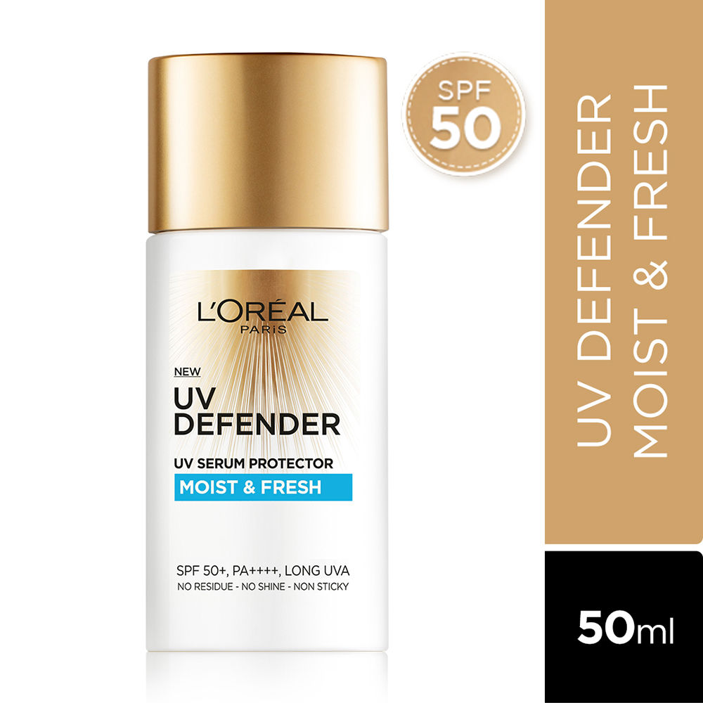UV Defender Serum Protector Sunscreen With SPF 50 PA+++ - Moist and Fresh