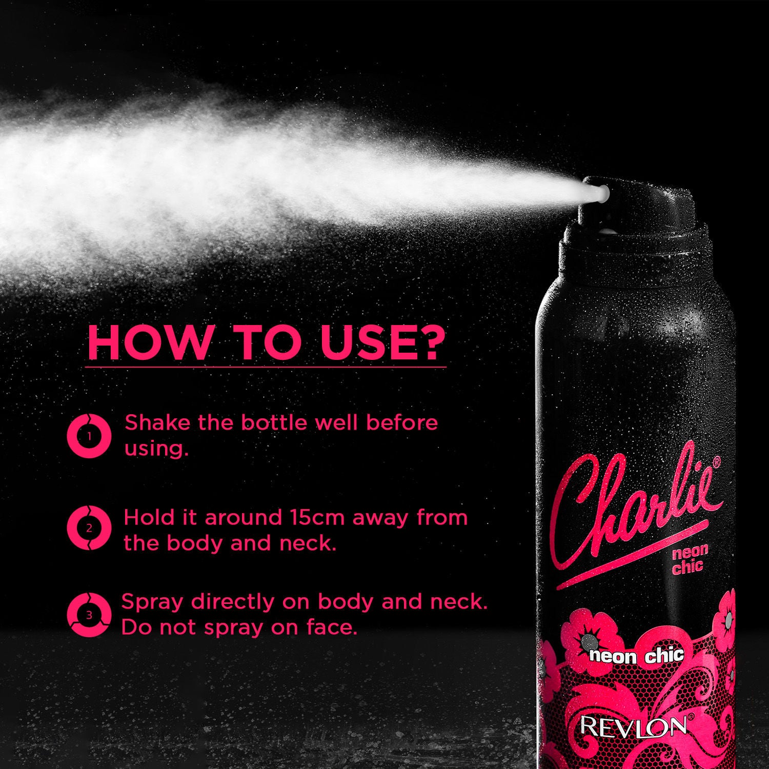 Charlie Neon Chic Perfumed Body Spray For Her