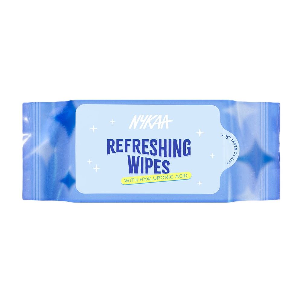 Nykaa Mini Refreshing Face Wipes With Hyaluronic Acid For Hydration & Fresh Skin