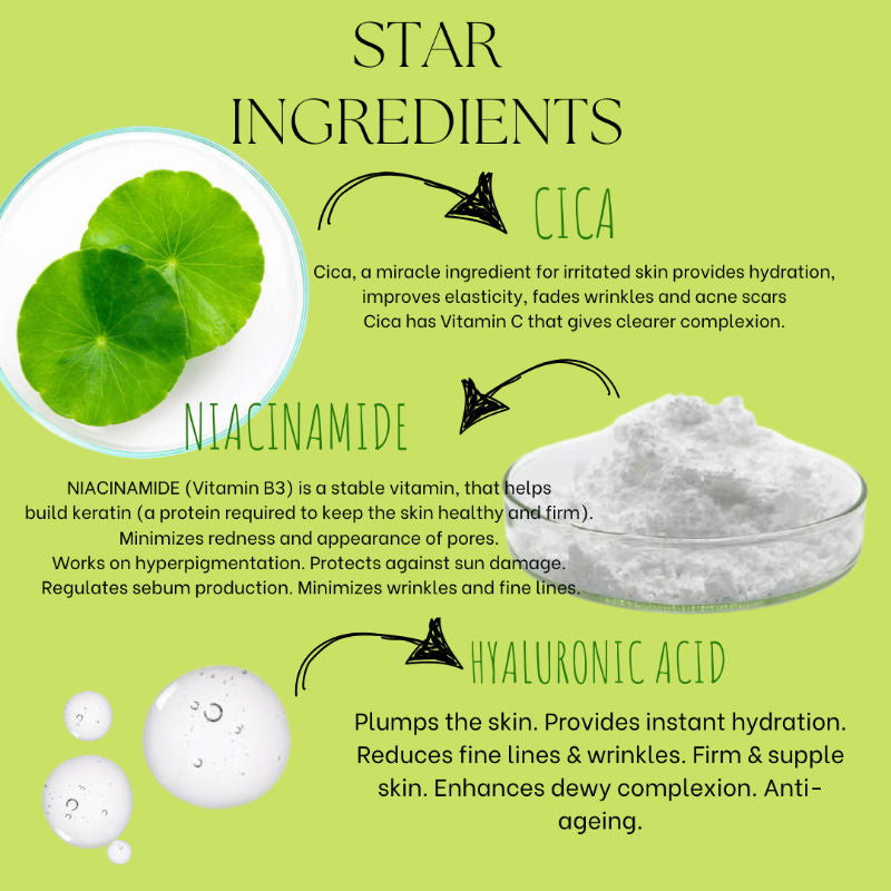 Cica Niacinamide Glow Essence with Hyaluronic Acid