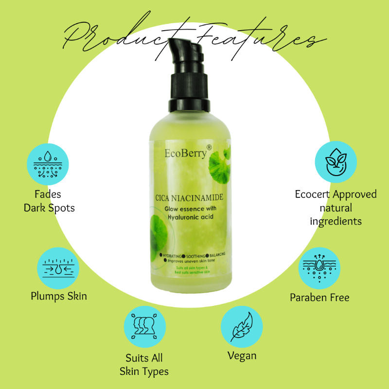 Cica Niacinamide Glow Essence with Hyaluronic Acid