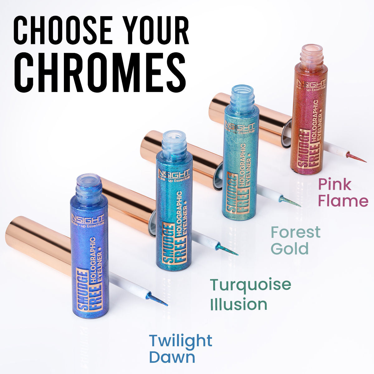 Smudge Free Holographic Eyeliner, Dual Tone Effect