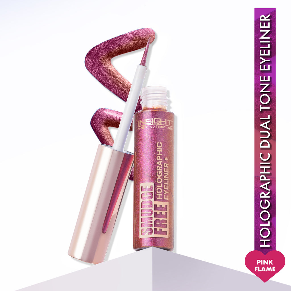 Smudge Free Holographic Eyeliner, Dual Tone Effect - Pink Flame