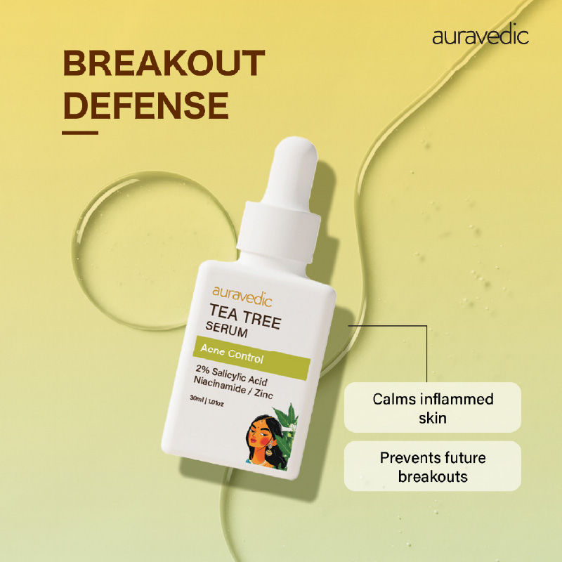 Tea Tree Oil Salicylic acid Face Serum for Acne Prone Skin Pore Minimizing Serum