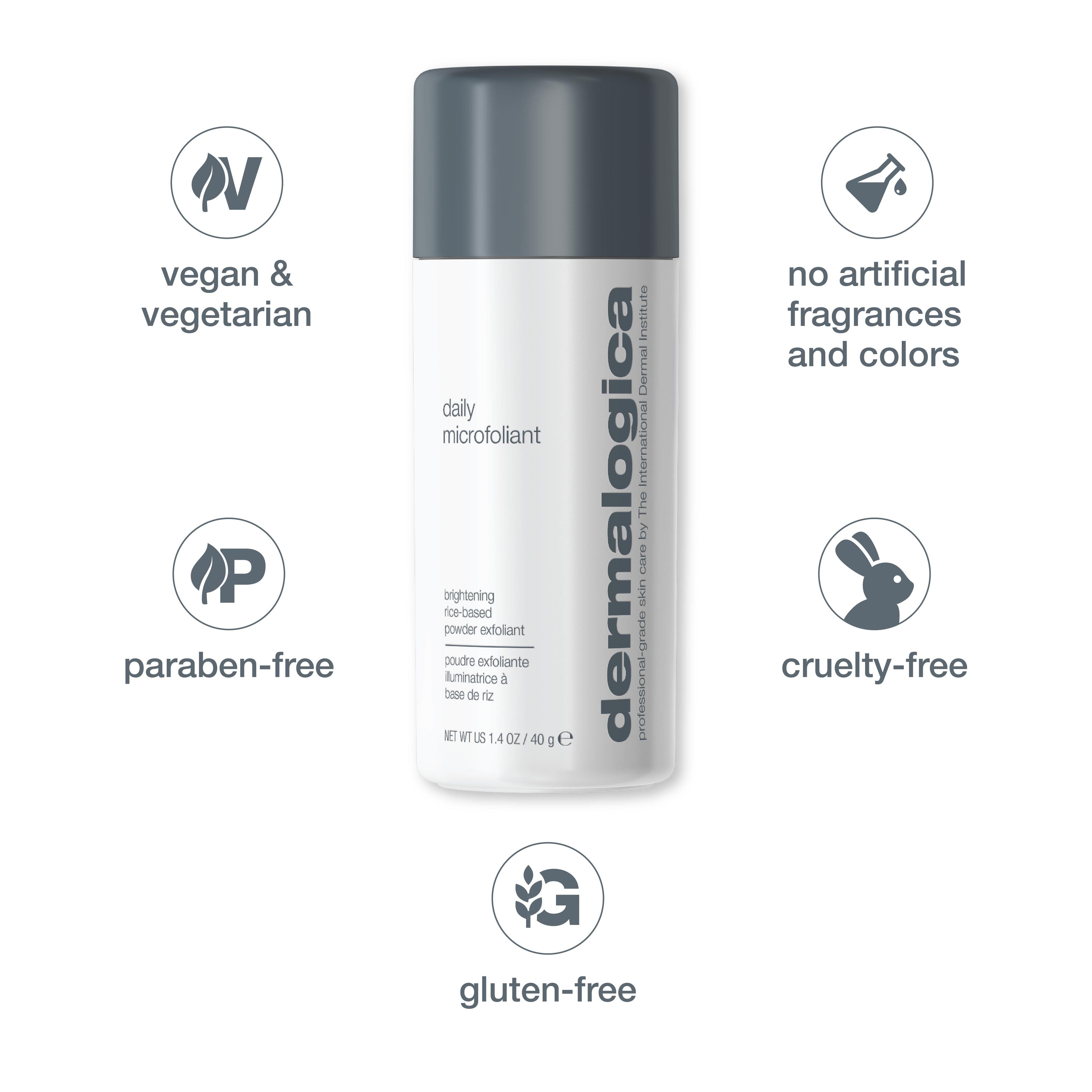 Daily Microfoliant Face Scrub Mini With Salicylic Acid, Rice Bran & Papain Enzymes