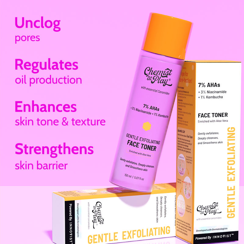 Gentle Exfoliating Face Toner For Glowing Skin