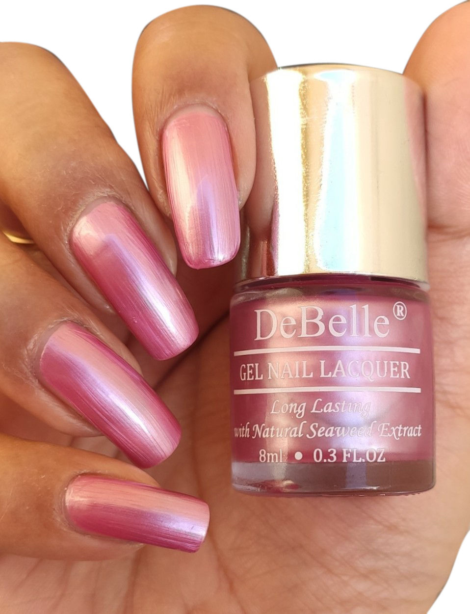 Gel Nail Polish - Roselin Fiesta (Metallic Light Pink)