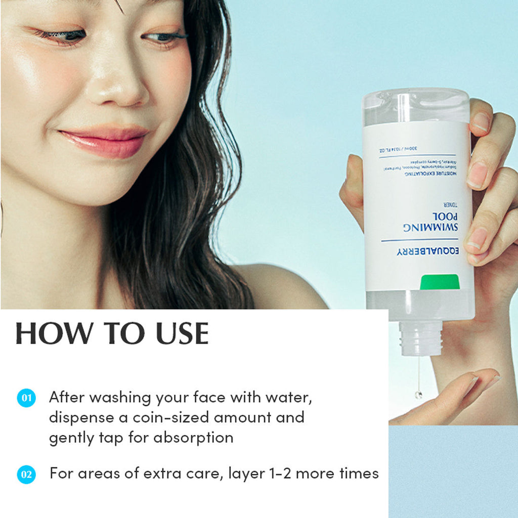 Swimming Pool Toner 5 Berry Complex & Hyaluronic Acid,Pore Refining & Gentle Exfoliation