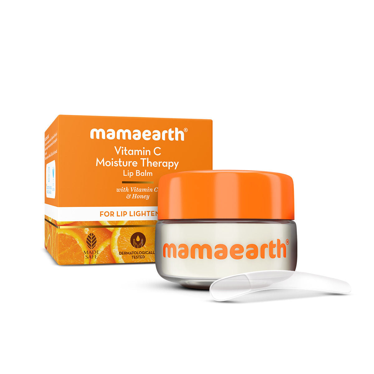 Vitamin C Lip Balm SPF 50 with Coconut Oil and Shea Butter for Brightening Dry Lips