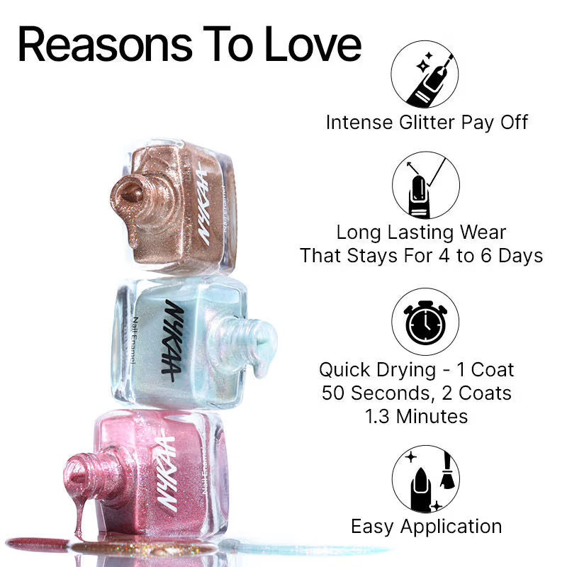 Nykaa Glitter Nail Enamel