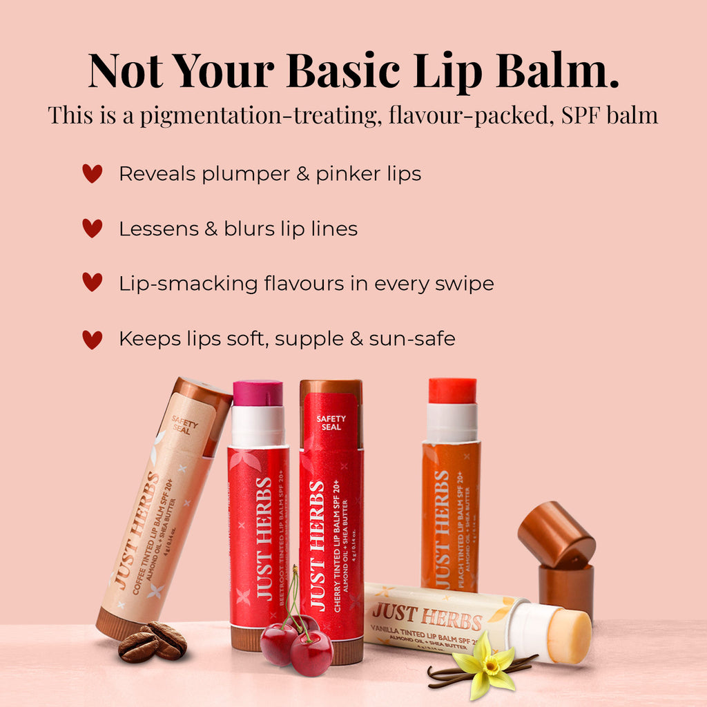 Tinted Lip Balms Spf 20+