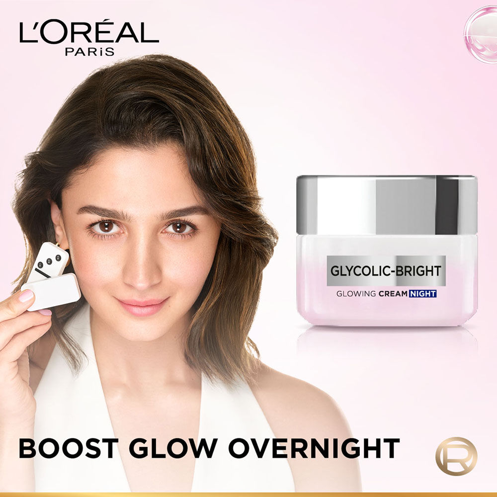 Glycolic Bright Night Cream With Glycolic Acid & Niacinamide Skin Brightening Cream