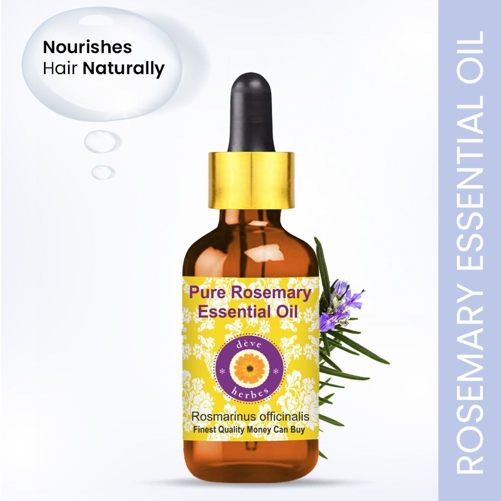 100% Pure Rosemary Essential Oil For Hair Growth, Hair Thickening & Hair Fall Control