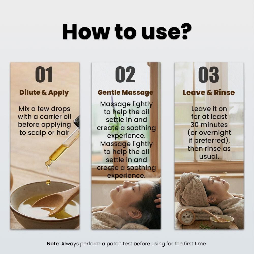 100% Pure Rosemary Essential Oil For Hair Growth, Hair Thickening & Hair Fall Control