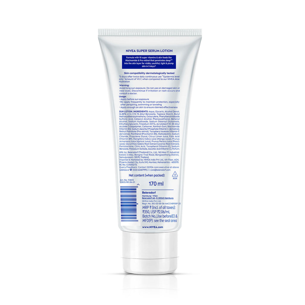Super 10 Youth Serum Body Lotion With Retinol, Niacinamide, 120X Vitamin C & SPF15