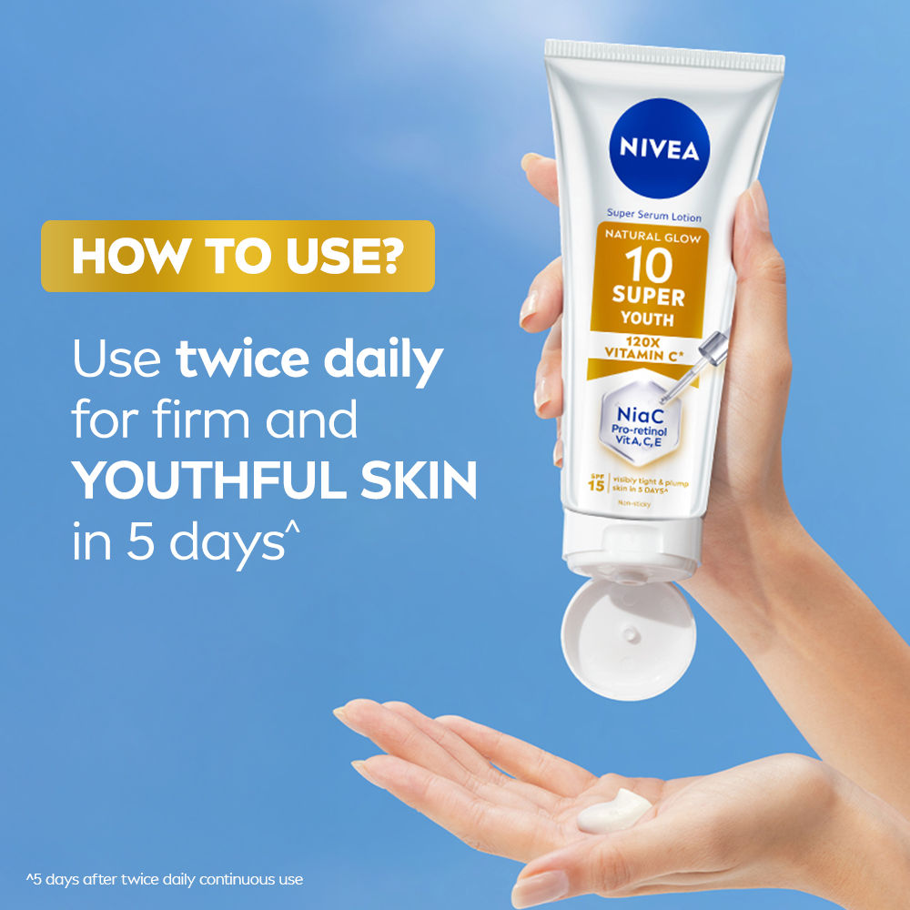 Super 10 Youth Serum Body Lotion With Retinol, Niacinamide, 120X Vitamin C & SPF15