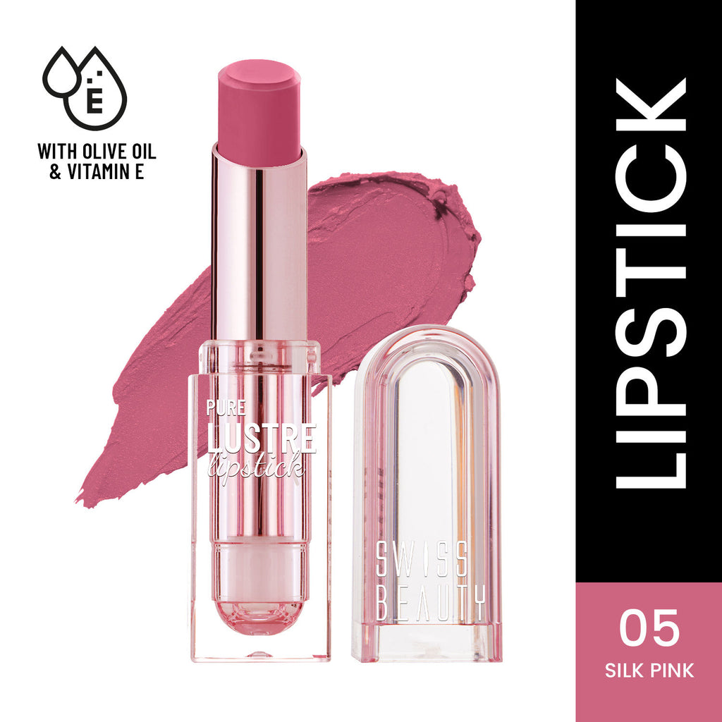 High Shine Finish Smooth Glide Pure Lustre Lipstick - 5 Silk Pink