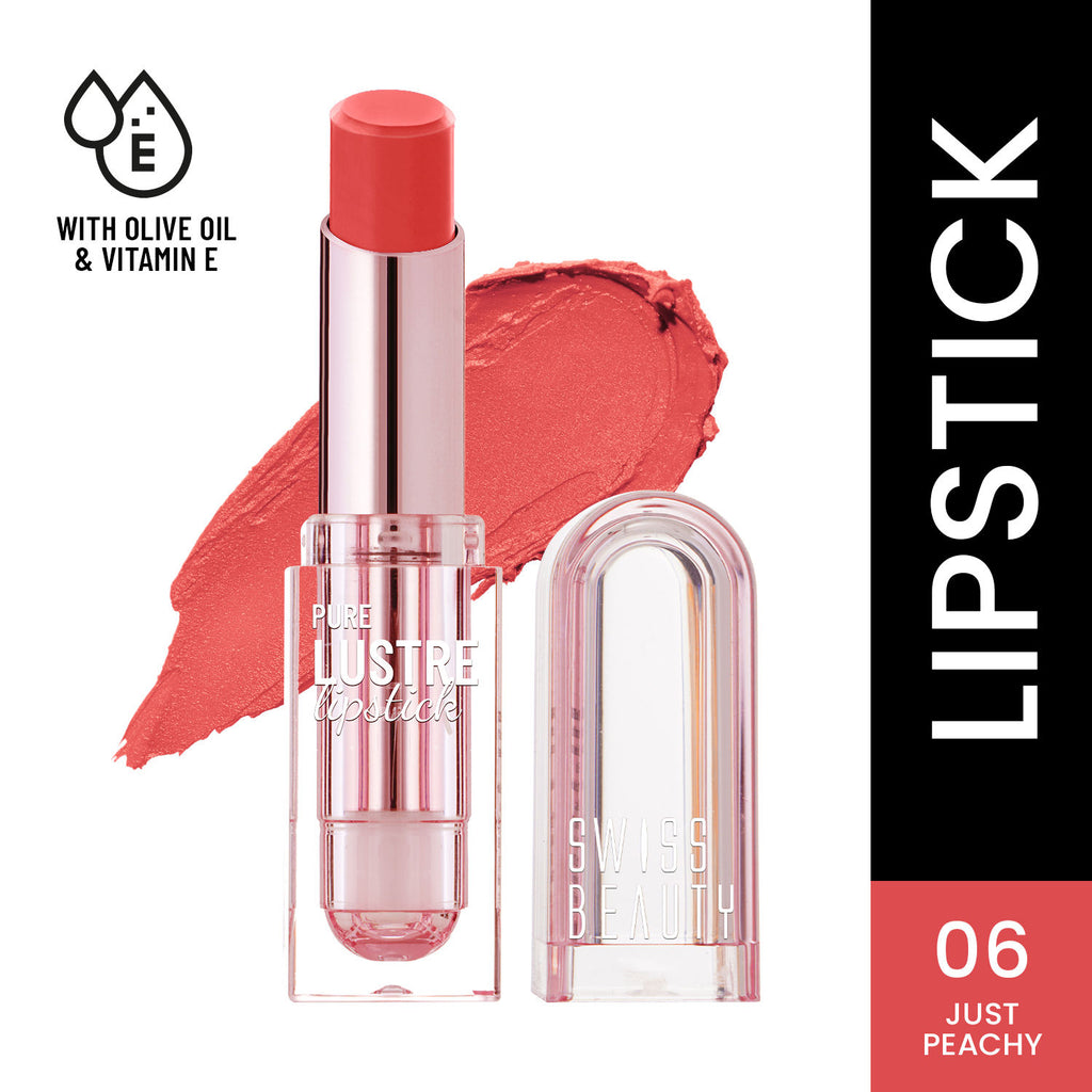 High Shine Finish Smooth Glide Pure Lustre Lipstick - 6 Just Peachy
