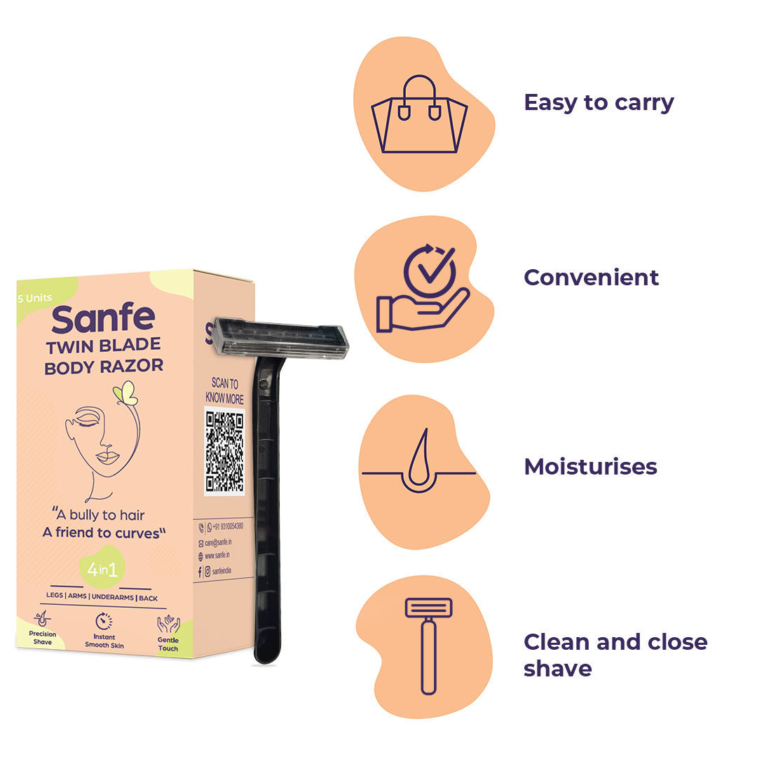 Twin Blade Body Razor A Bully To Hair A Friend To Curves 4 in 1