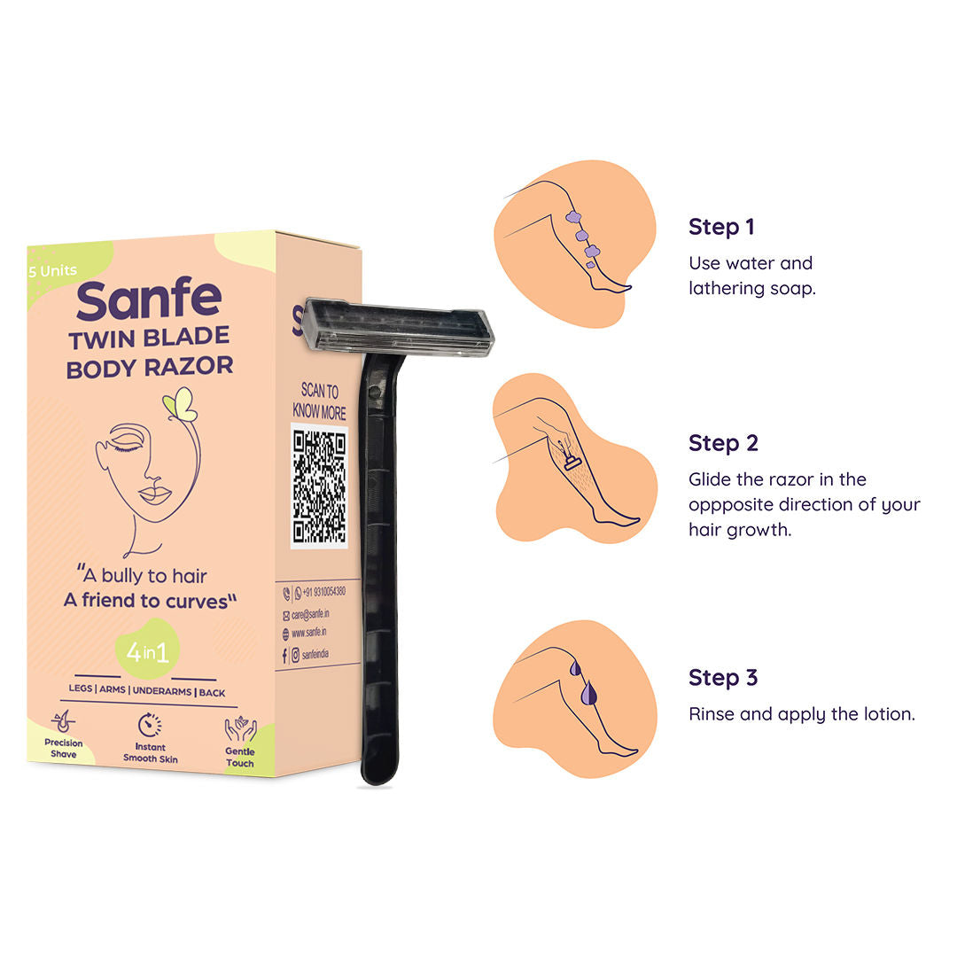 Twin Blade Body Razor A Bully To Hair A Friend To Curves 4 in 1
