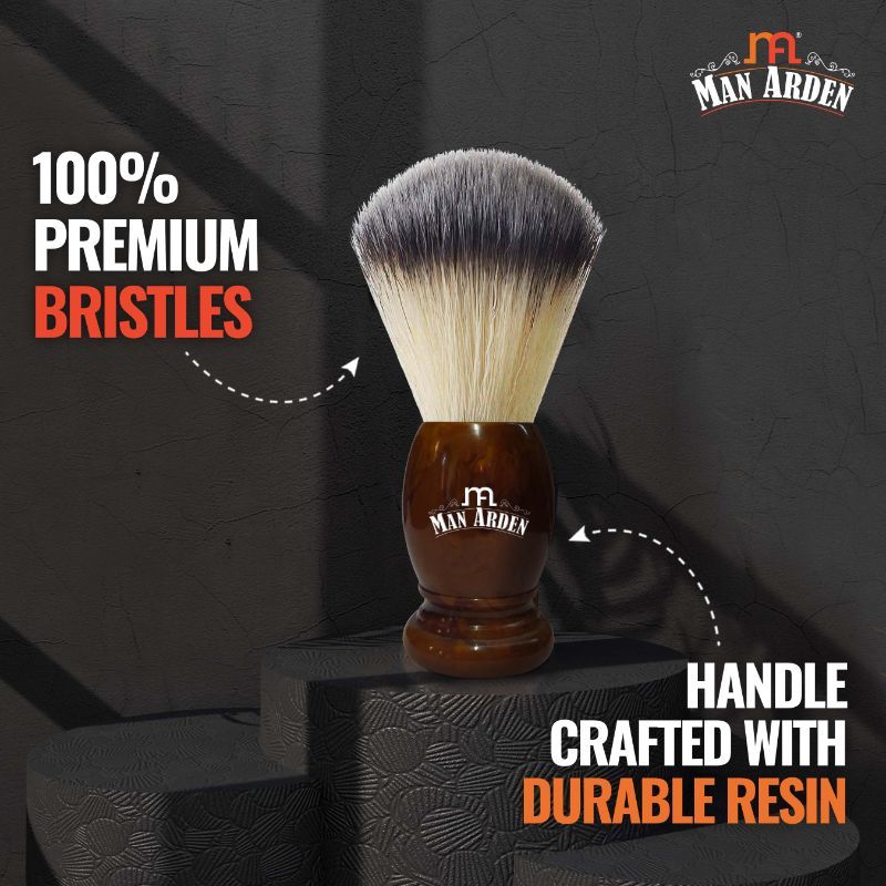 Vintage Finish Premium Shaving Brush With Ultra Soft & Absorbent Bristles Long Handle