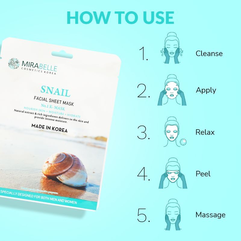 Snail Facial Sheet Mask For Intense Hydration & Remove Dark Spots
