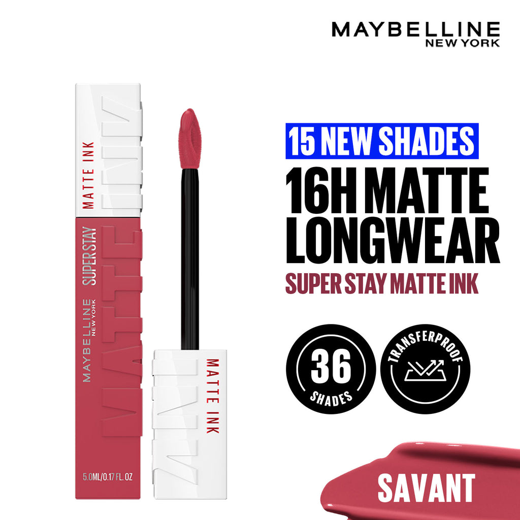 Super Stay Matte Ink Liquid Lipstick, Lasts Up to 16 Hours - 15 Lover - Savant