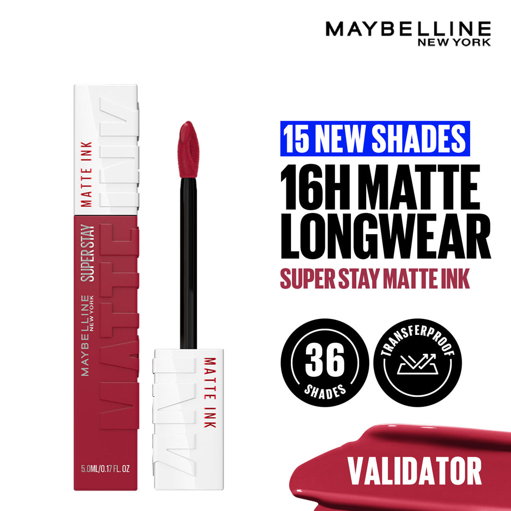 Super Stay Matte Ink Liquid Lipstick, Lasts Up to 16 Hours - 15 Lover - Validator