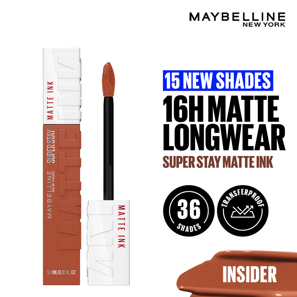 Super Stay Matte Ink Liquid Lipstick, Lasts Up to 16 Hours - 15 Lover - Insider