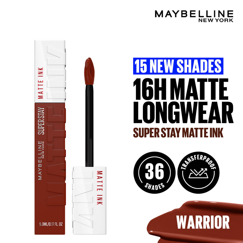 Super Stay Matte Ink Liquid Lipstick, Lasts Up to 16 Hours - 15 Lover - Warrior