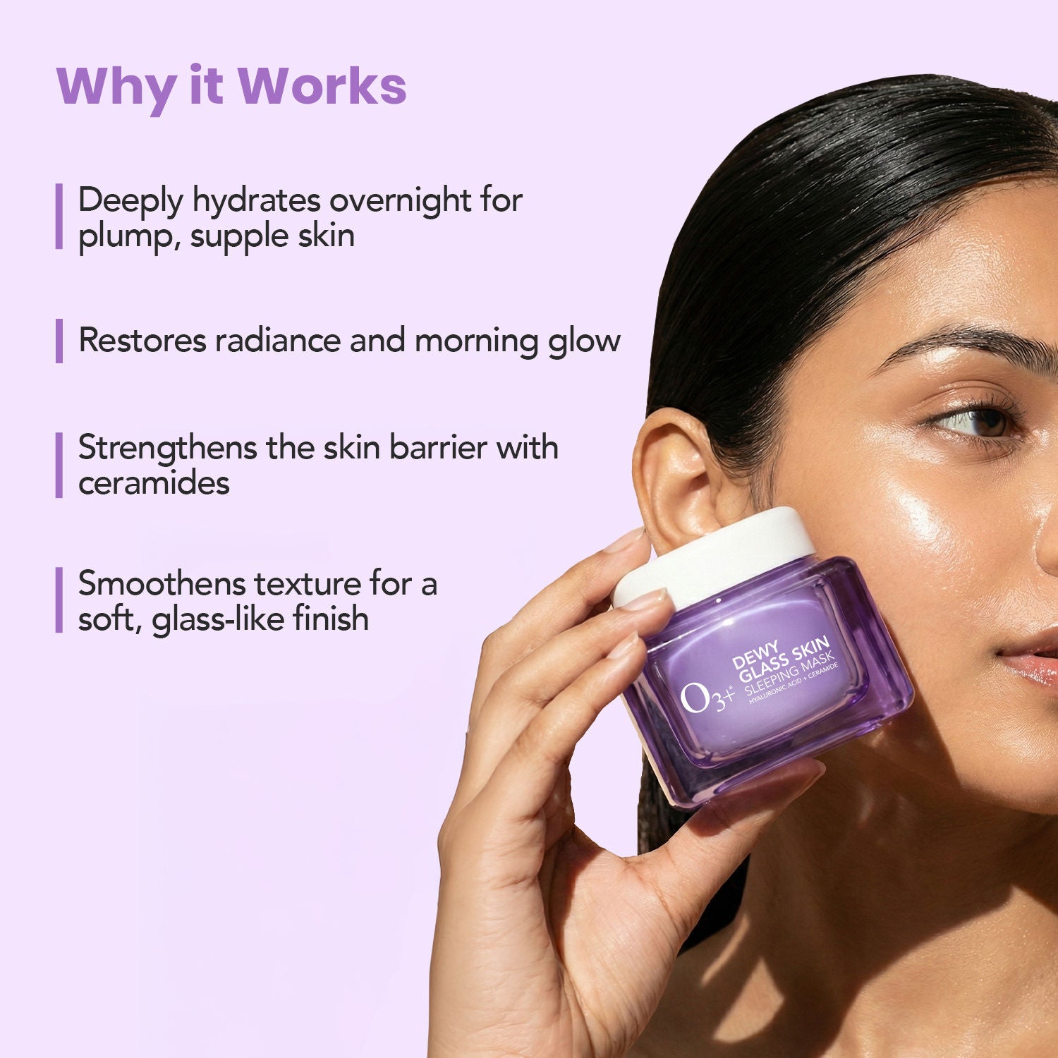 Dewy Glass Skin Sleeping Mask With Hyaluronic Acid And Ceramides