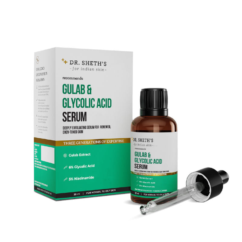 Gulab and 6% Glycolic Acid Serum to Brighten and Improve Skin Texture