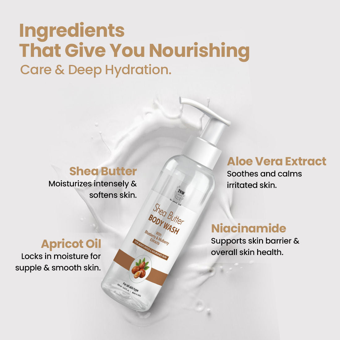 Shea Butter Body Wash With Shea Aloe & Apricot