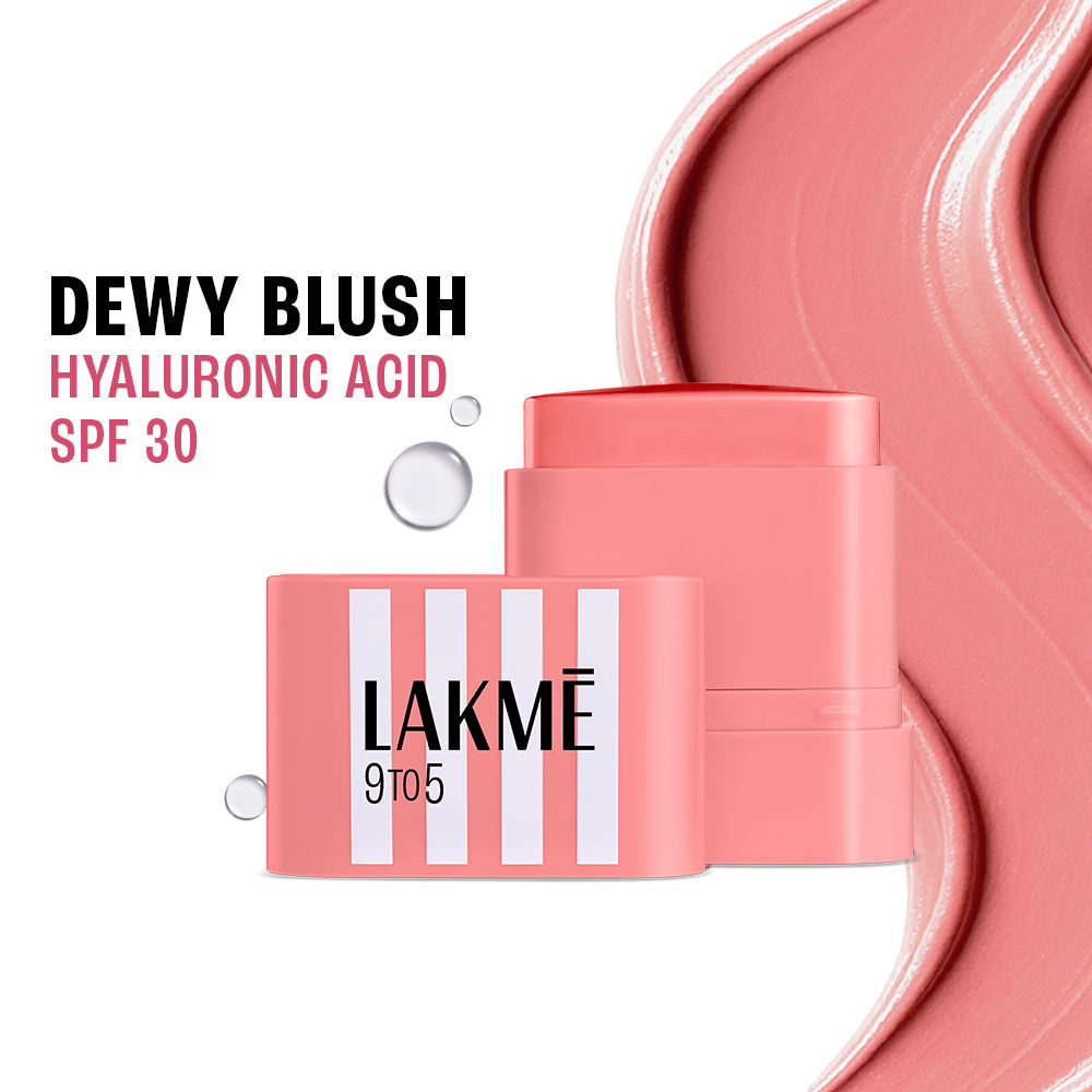 9to5 Hya Beach Edit Blush, SPF 30, Creamy Texture, Dewy Finish - Beach Peach