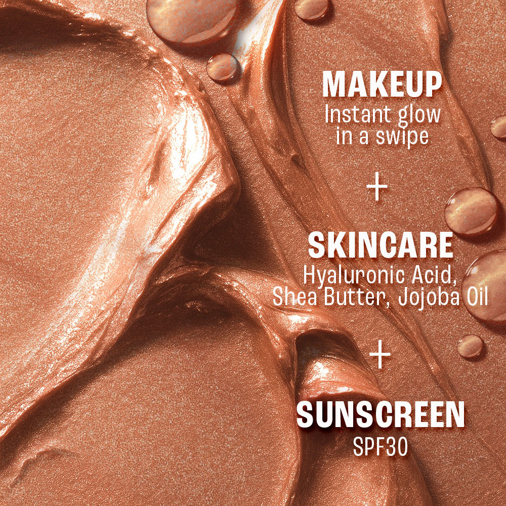 9to5 Hya Beach Edit Blush, SPF 30, Creamy Texture, Dewy Finish - Golden Getaway