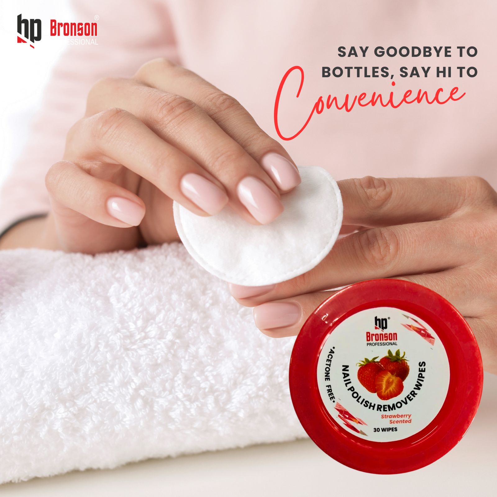 Nail Polish Remover Wipes - Stawberry