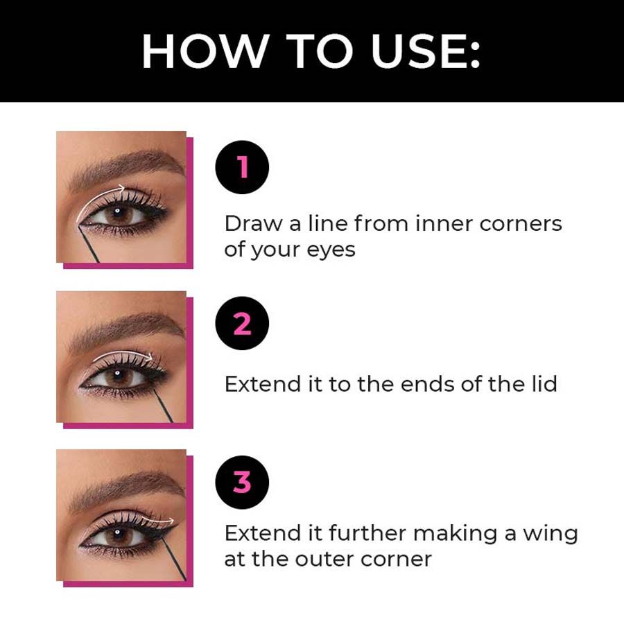 Fashion Eye Makeup 24Hr Stay Gel Kajal & Cake Eyeliner - Black