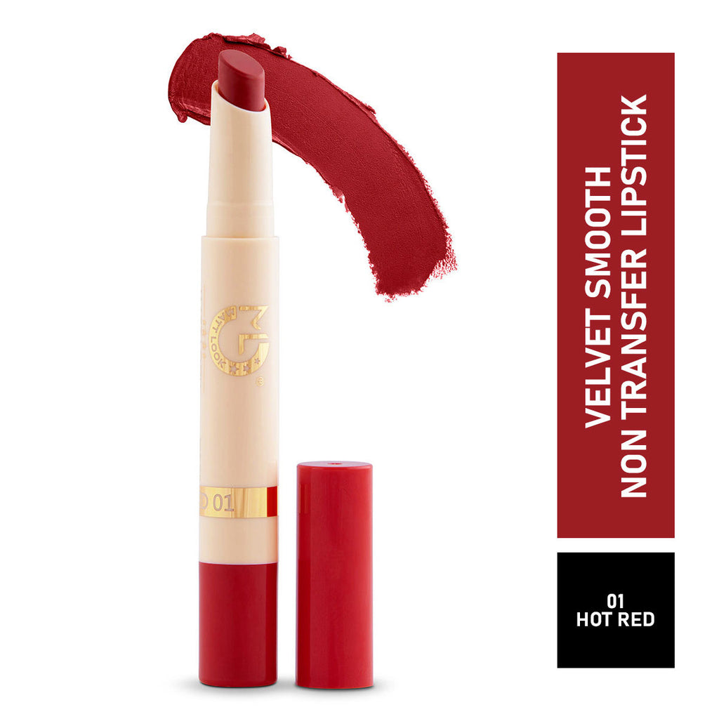Velvet Smooth Non Transfer Lipstick - Hot Red