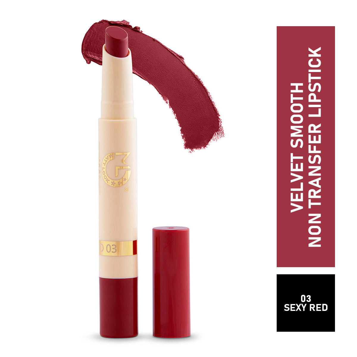 Velvet Smooth Non Transfer Lipstick - Sexy Red