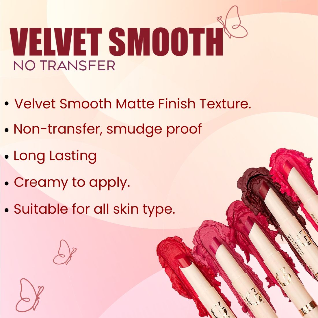 Velvet Smooth Non Transfer Lipstick