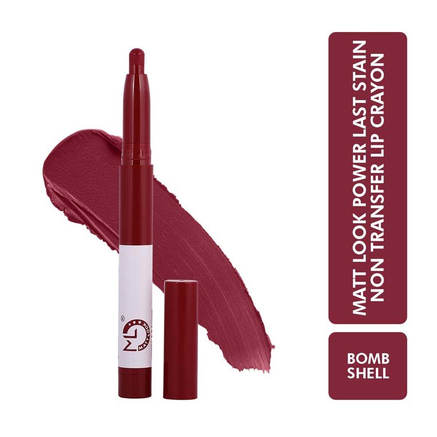 Power Last Lip Stain Crayon Lipstick - Bomb Shell